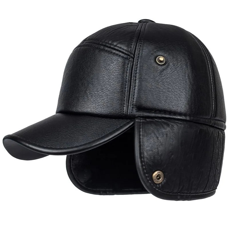 Branson Fur Leather Cap