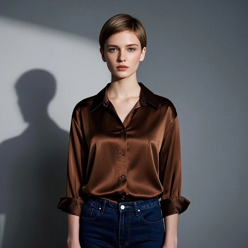Amelie Satin Glow Shirt
