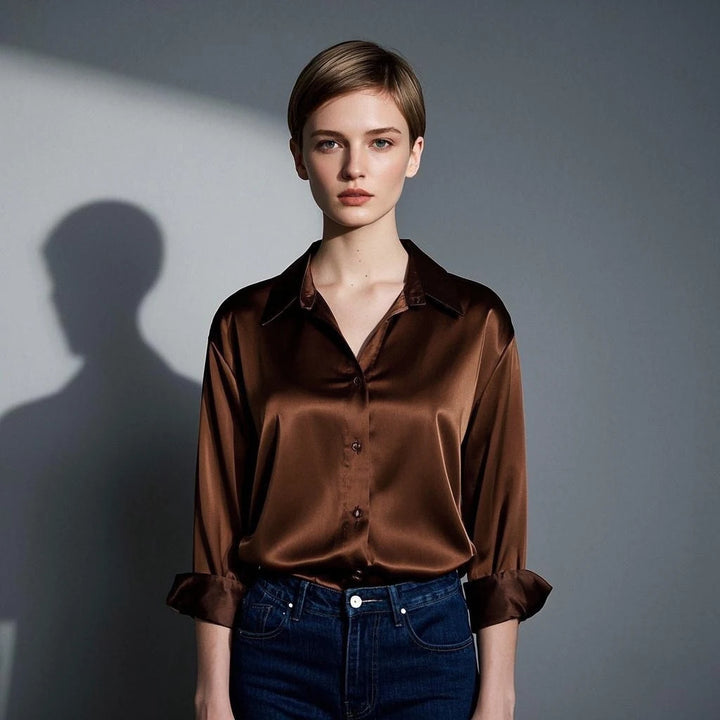 Amelie Satin Glow Shirt
