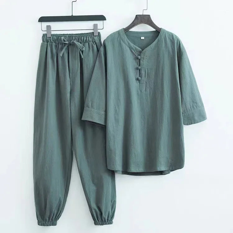 Reese Linen Shirt Pant Set