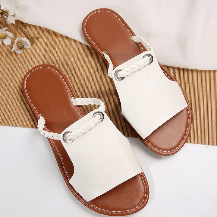 Elina Braided Leather Slip-ons