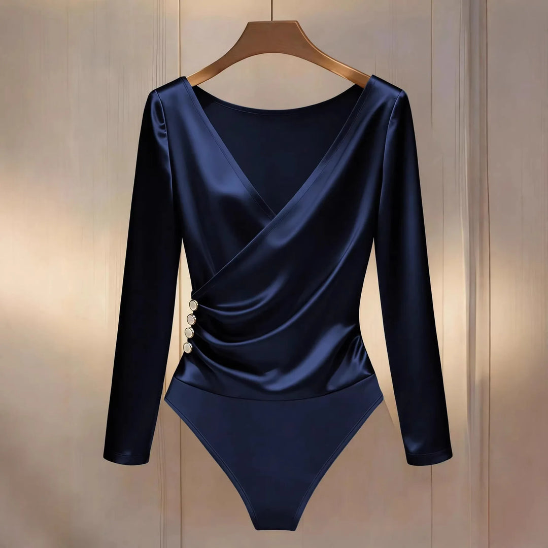 Alina Satin Wrap Bodysuit