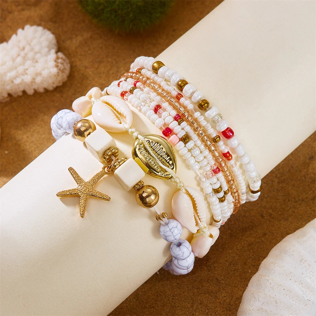 Sienna Shell Bead Bracelet