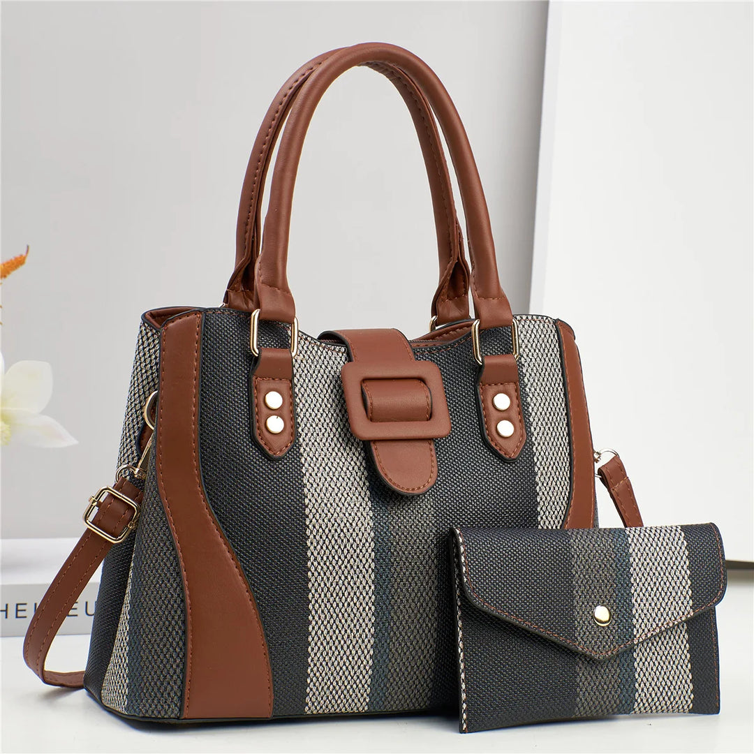 Marbella Striped Handbag Set