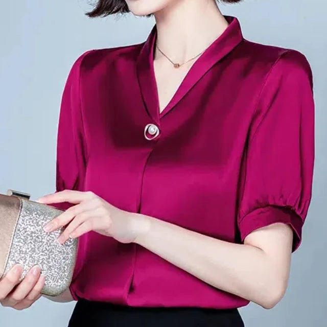 Liora Pearl Satin Blouse