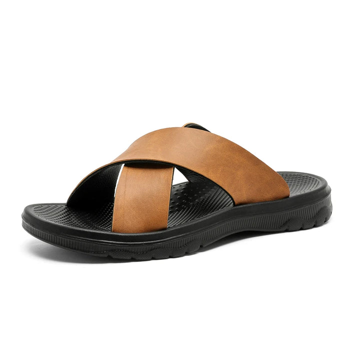Mavrin Cross Leather Sandals