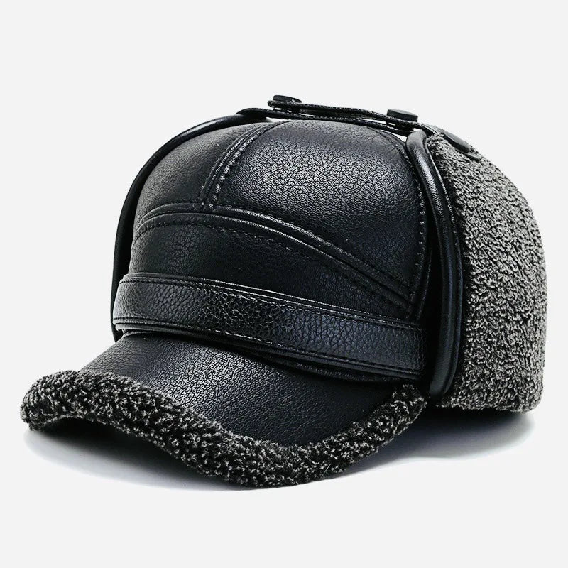 Branson Fur Leather Cap