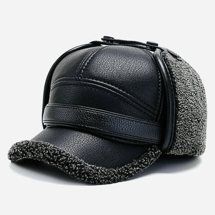 Branson Fur Leather Cap