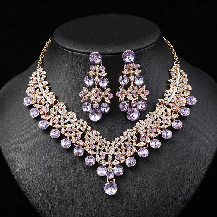 Rosaline Crystal Necklace Set