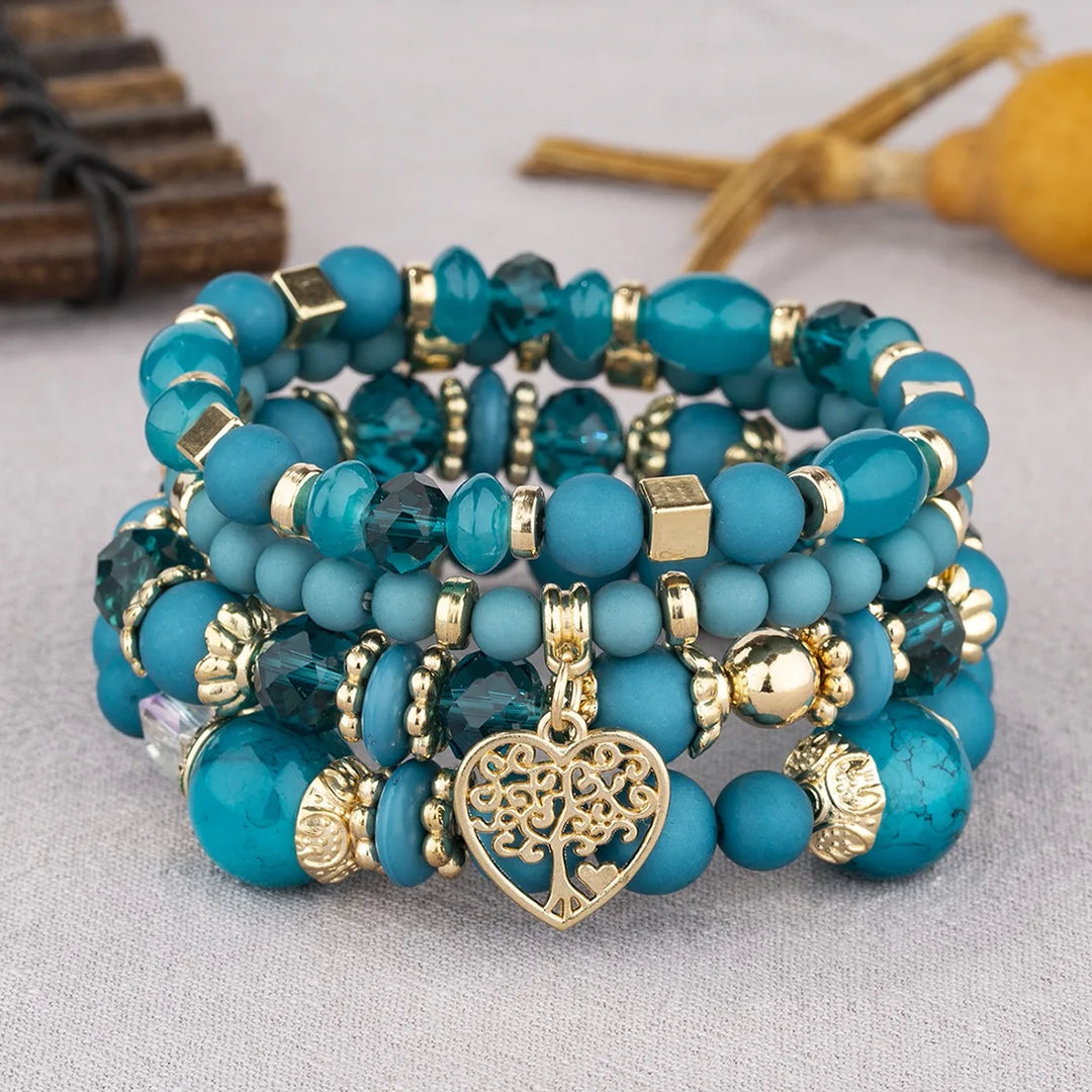 Elina Beaded Charm Bracelet