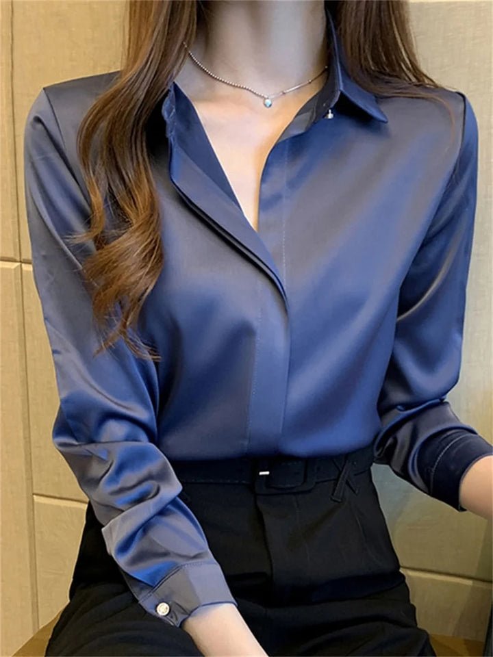 Selia Satin Essential Blouse