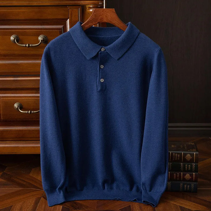 Hampton Cashmere Polo Sweater