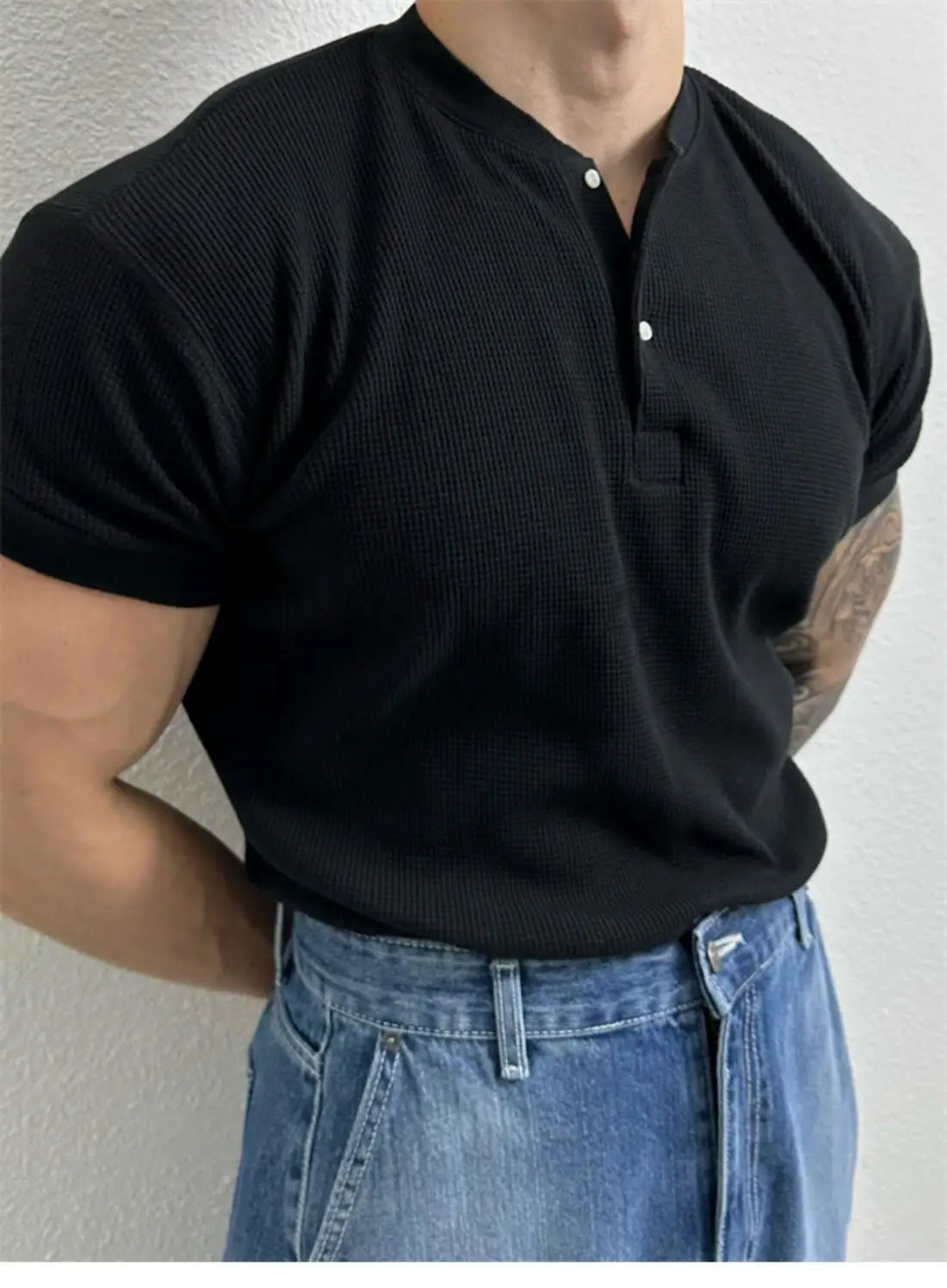 Joren Waffle Henley Shirt