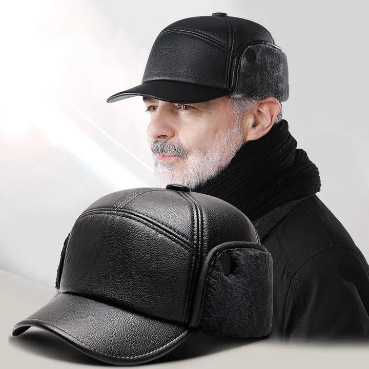 Branson Fur Leather Cap