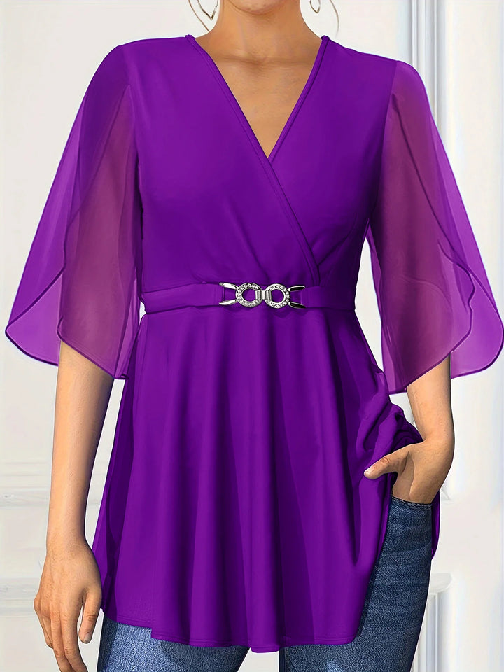 Amara Chiffon Belted Blouse