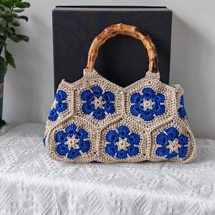 Vera Bamboo Crochet Handbag