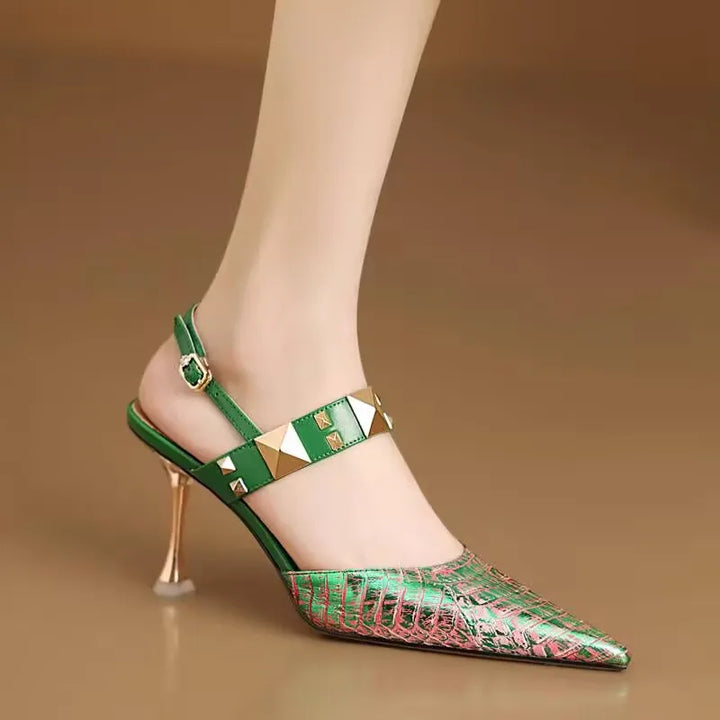 Virelle Croc Strap Heel