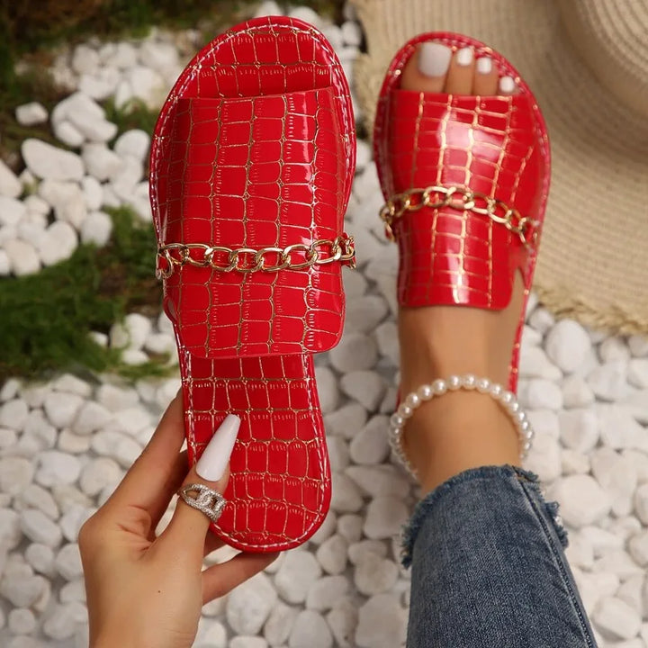 Livia Chain Slip-on Sandals