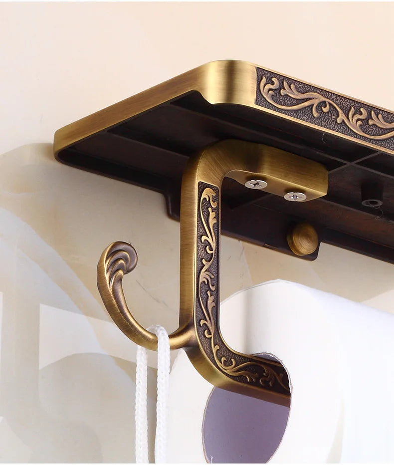 Ornate Brass Roll Stand