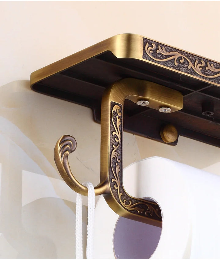 Ornate Brass Roll Stand