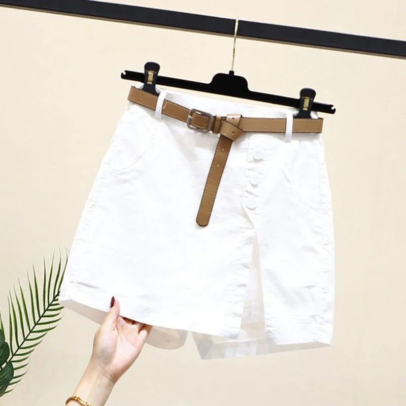 Vivienne Cotton Belted Shorts