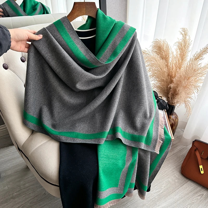 Serin Chic Border Scarf