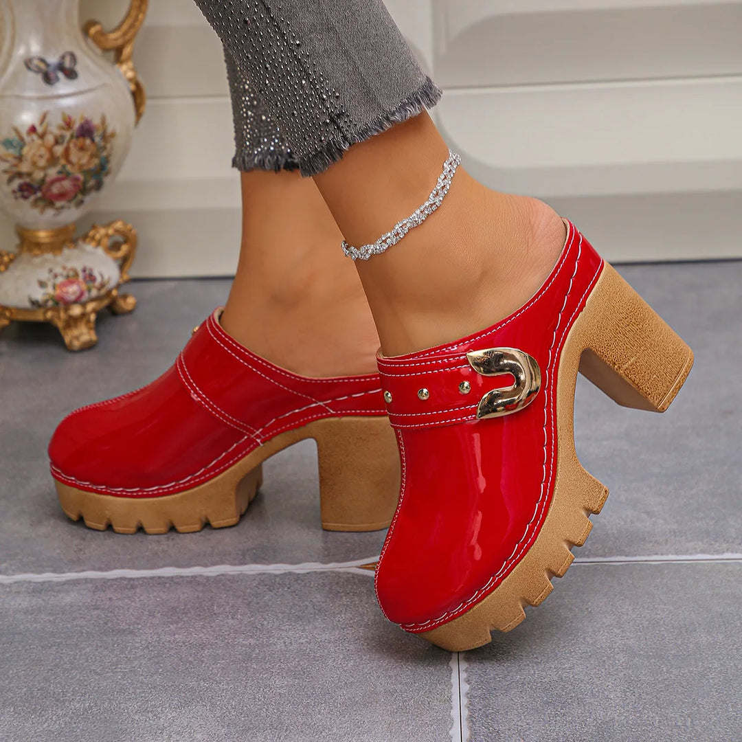 Lunella Block Heel Clogs