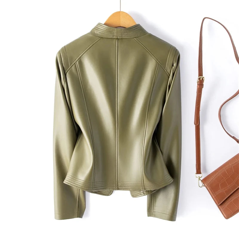 Evadne Gloss Leather Jacket