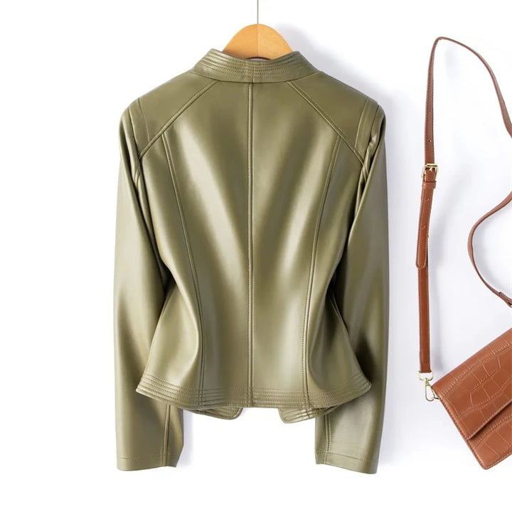 Evadne Gloss Leather Jacket