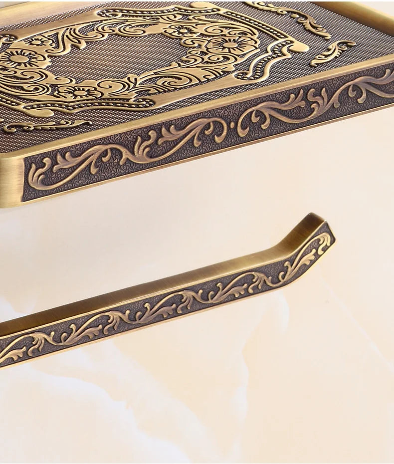 Ornate Brass Roll Stand
