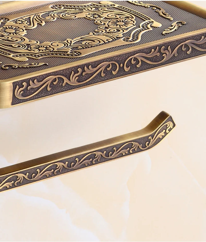 Ornate Brass Roll Stand