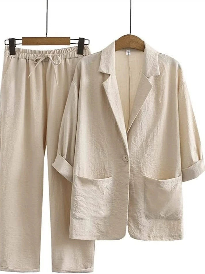 Verona linen Tailored Set