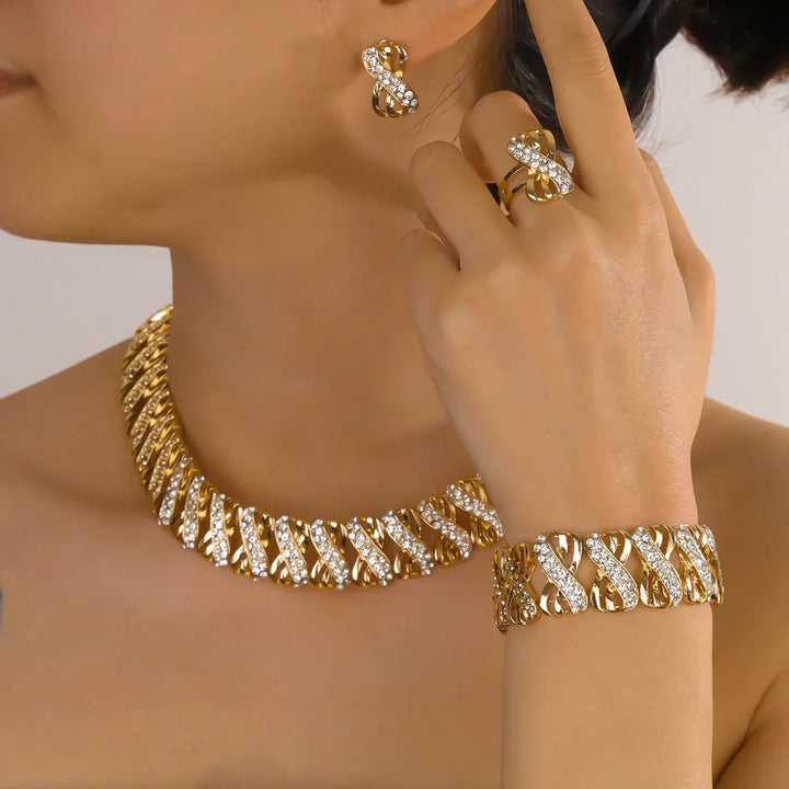 Celeste Crystal Chain Set