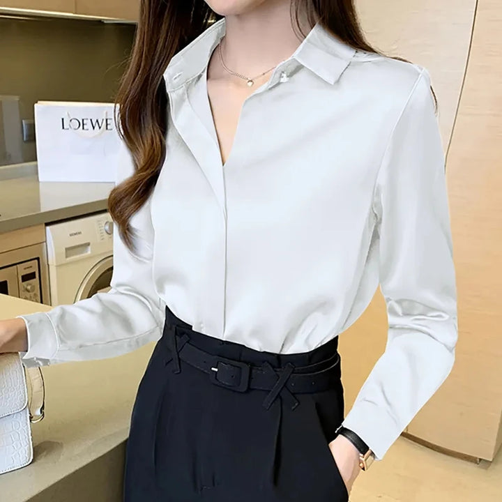 Selia Satin Essential Blouse
