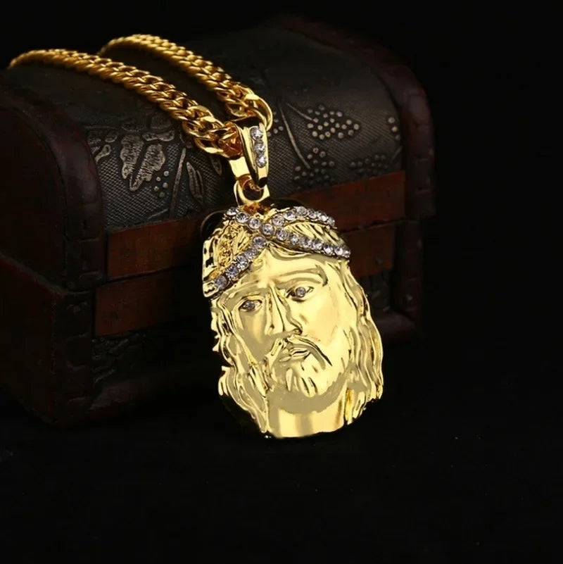 James Carved Crucifix Chain