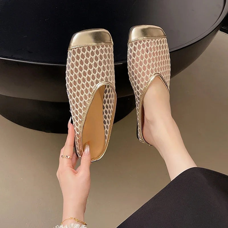 Lenia Netté Slip-on Sandals