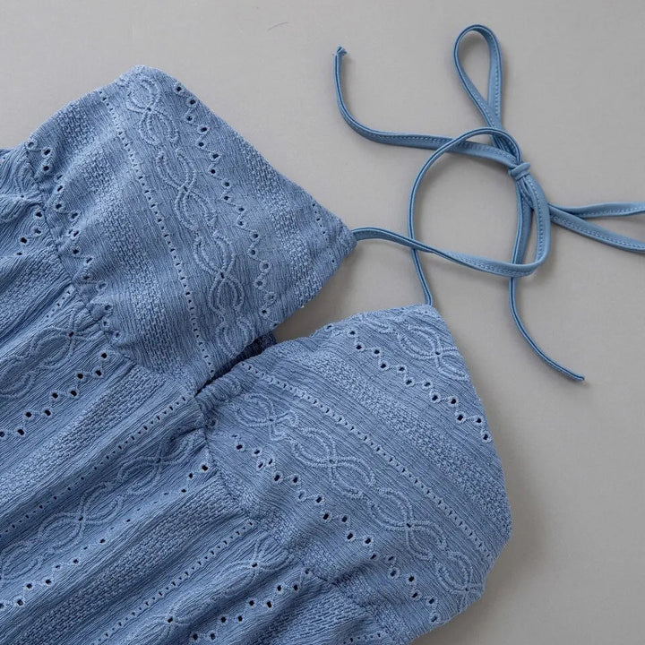 Aria Eyelet Halter Top