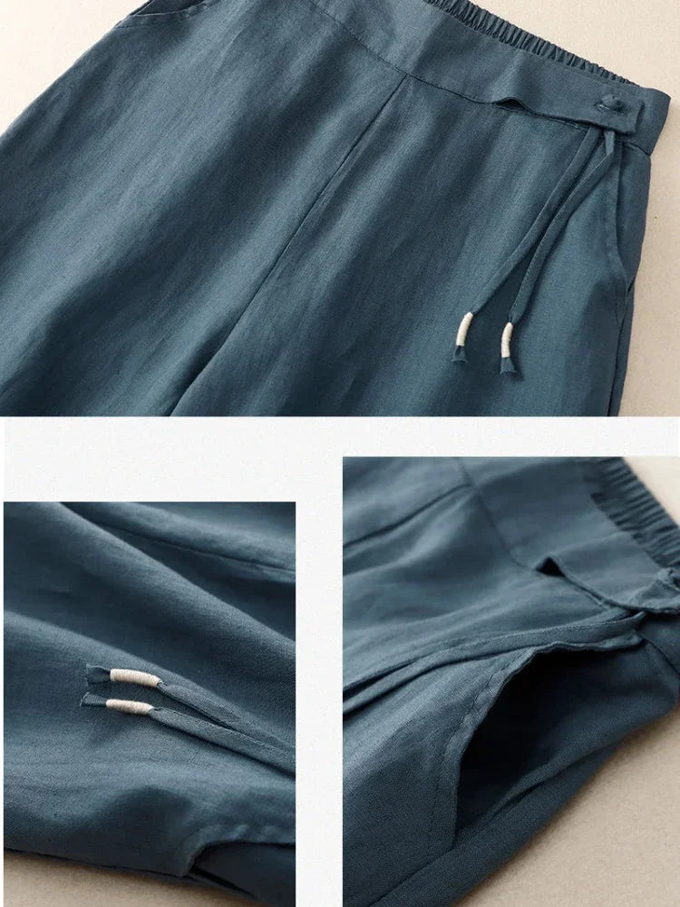 Liora Wide Linen Trousers