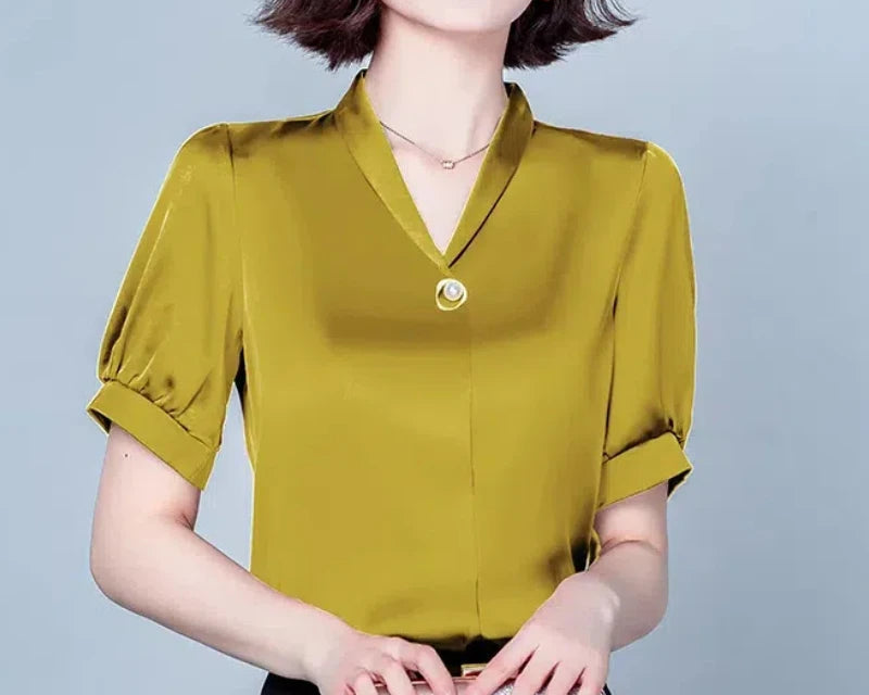 Liora Pearl Satin Blouse