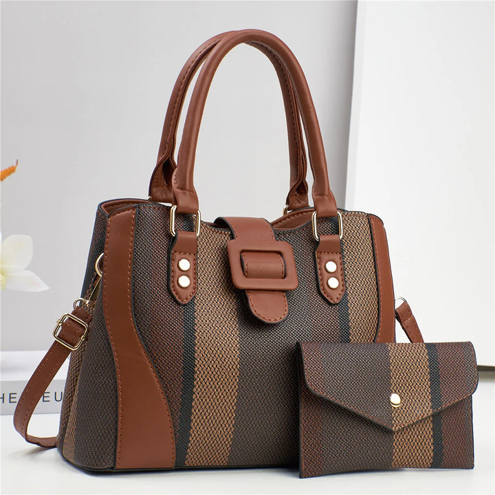 Marbella Striped Handbag Set