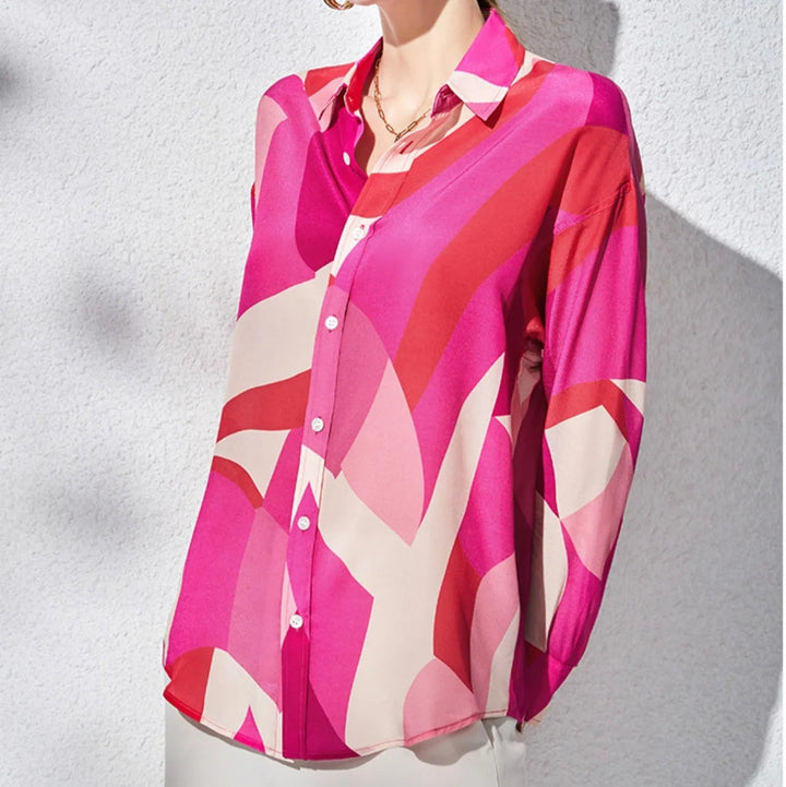 Amara Abstract Silk Blouse