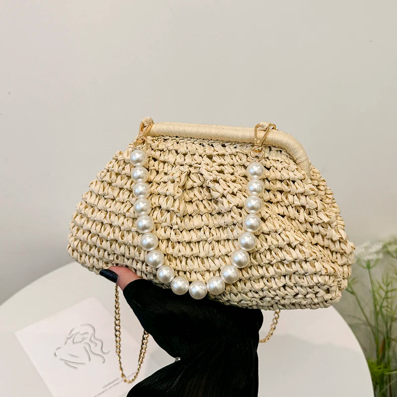 Isola Pearl Straw Bag