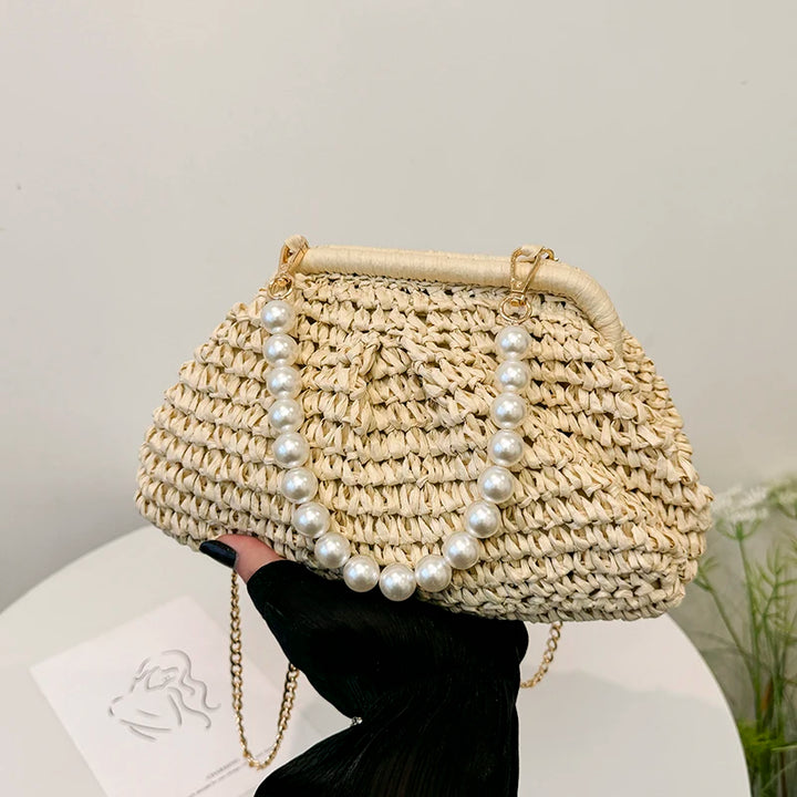 Isola Pearl Straw Bag