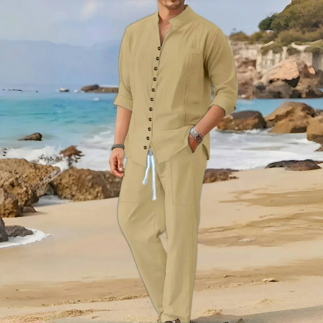 Steven Linen Shirt Set