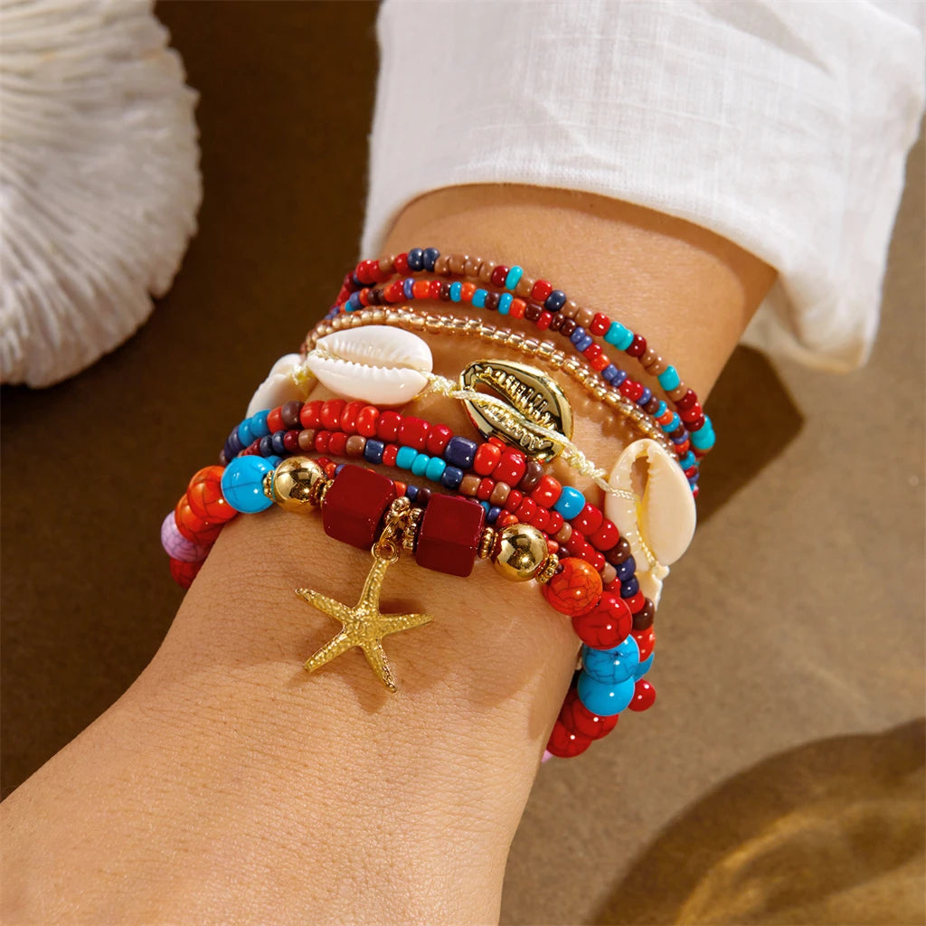 Sienna Shell Bead Bracelet