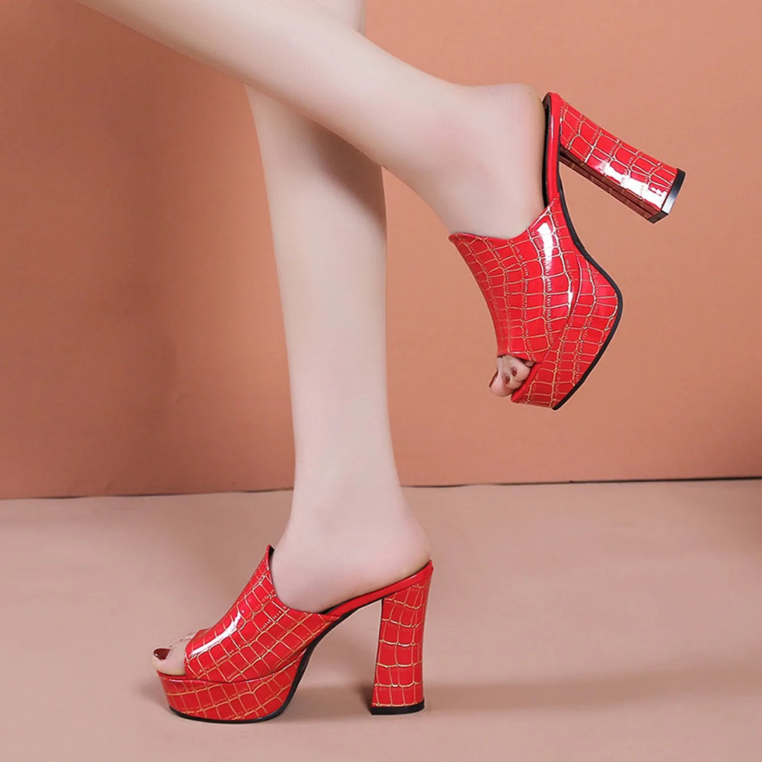 Palermo Croc Heels