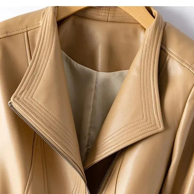 Evadne Gloss Leather Jacket