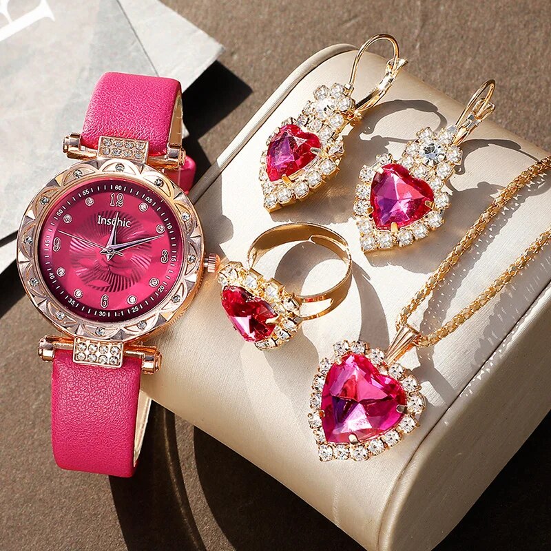 Melina Heart Watch Set