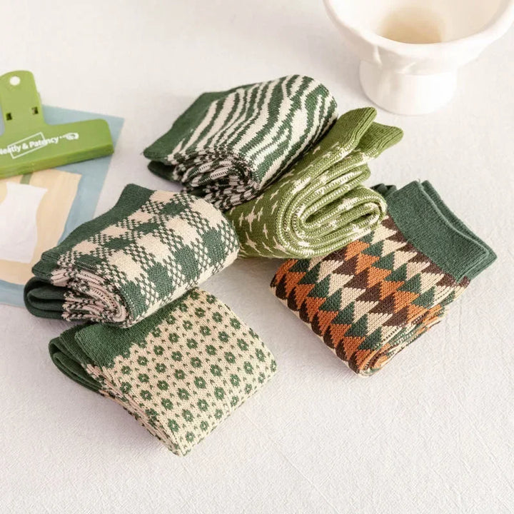 Olive Knit Socks