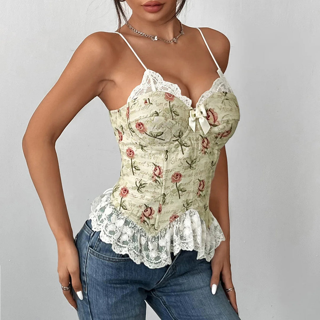 Lucinda Velvet Bustier Top